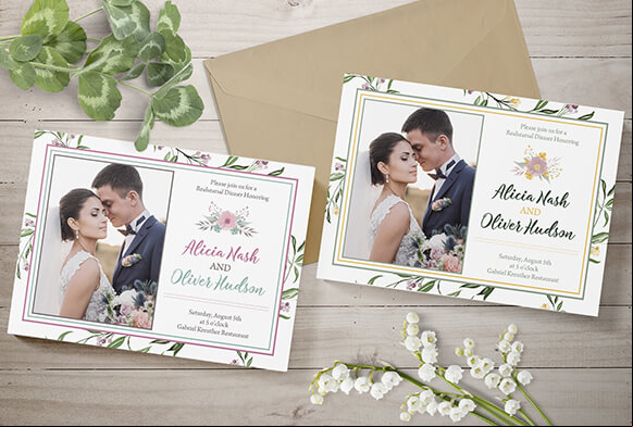 bannière de modèles d'invitation de mariage gratuits